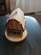 Christmas Ginger Cottage Wooden Ornament - 2019 Old World Christmas - 4"