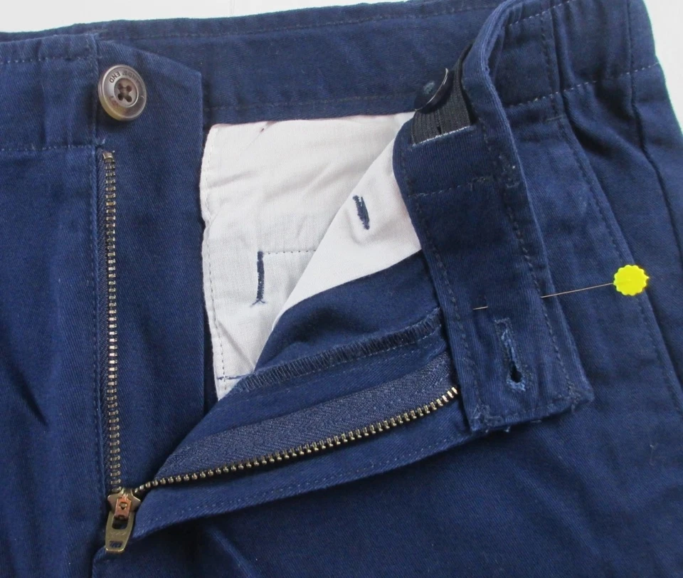 LANDS END Deep Sea Uniforme Escolar Frente Plano Algodón Cadete Pantalones Cortos Niños 16 NUEVO Foto 3 de 4