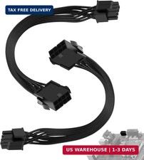 2 Pack CPU 8 Pin ATX Power Extension Cable, EPS 8 PIN Male 4 4 to 8 PIN Female