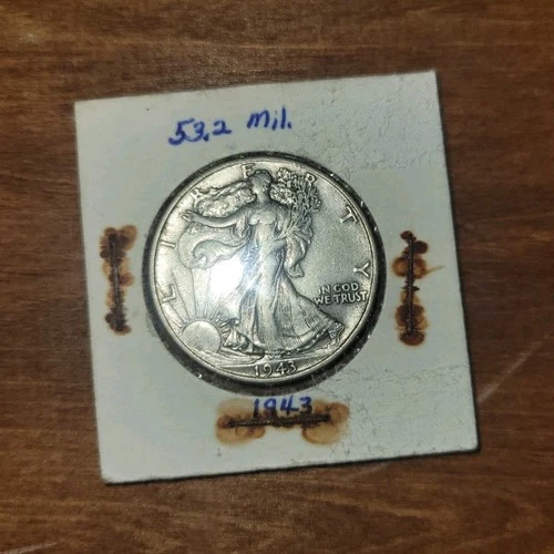 1943 Liberty Walking Half Dollar 50C Silver US Coin Business Strike Uncertified