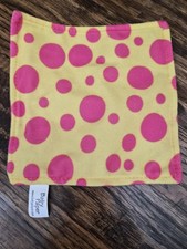 Baby Paper Crinkly Baby Toy, yellow with Pink Hearts 6 inches each side