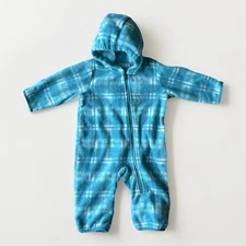 Columbia Plaid Bunting One Piece Fleece Jacket Baby Boy 3-6 Months Outdoor Ski
