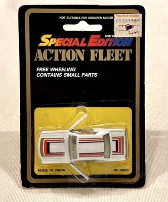 1980's Yatming Action Fleet White 1965 Ford Mustang No. 4800 MOC
