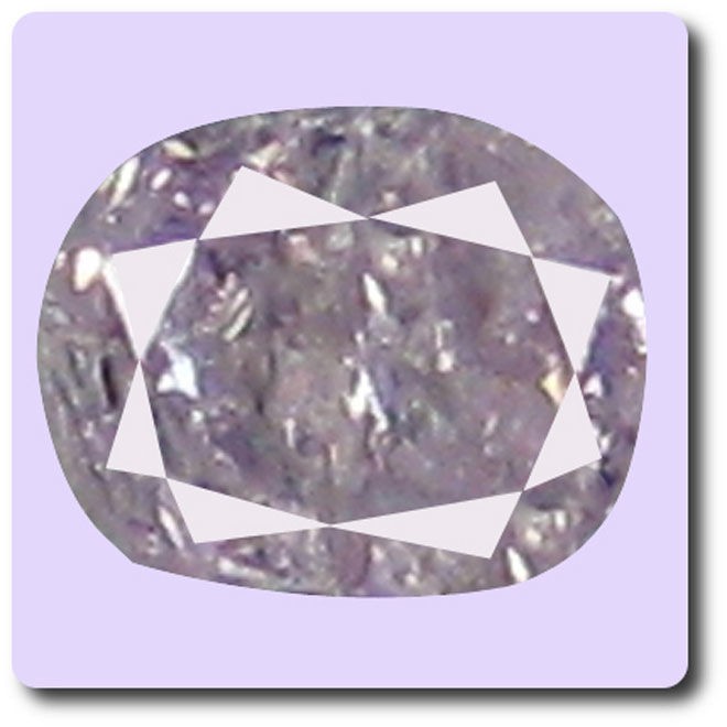 Diamant rose violet de 0.04 cts - Pierre naturelle I1 d'Afrique pour création de bijoux