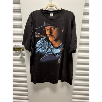 Vintage Marine Drive Tim McGraw T Shirt Mens XL Black Turbo Tonkin Good