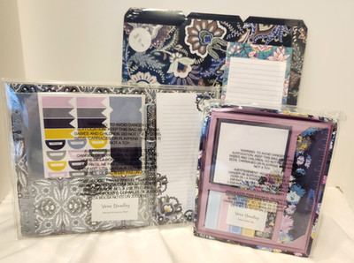 Vera Bradley File Folders, Desk Note Set, Note Pads, Planner Packs NEW *CHOOSE*