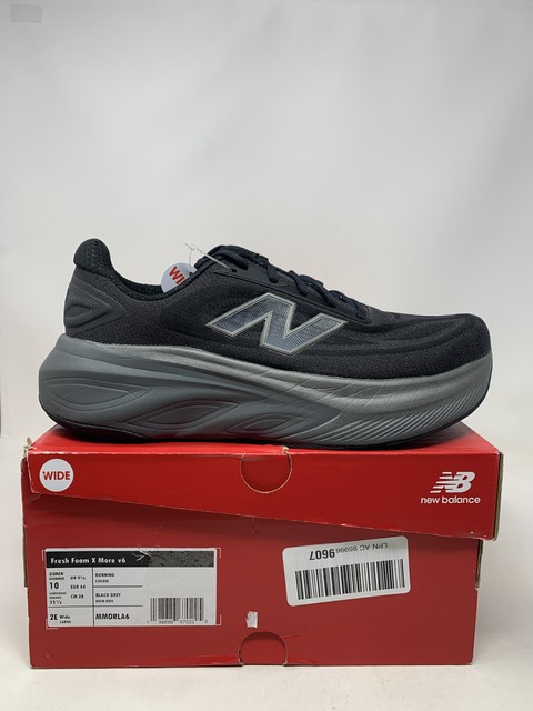Men's New Balance Fresh Foam X More v6, Black/Castlerock/Black, 10