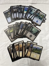 MTG Basic Land Lot – 65 Cards – Island Swamp Plains – Mixed Art & Sets