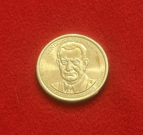 2015-D Presidential Dollar Lyndon B Johnson — photo from the most recent tracked eBay sale