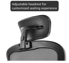 Office Chair Mesh Computer Chair with Adjustable Headrest and Lumbar Support Des