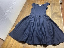 Kate Spade New York Women A-Line Fit-Flare Dark Blue Short Sleeve Dress Size 4