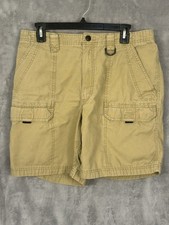 Wrangler Cargo Shorts Mens 34 Brown Tan Utility Hiking Camping Actual 32x8