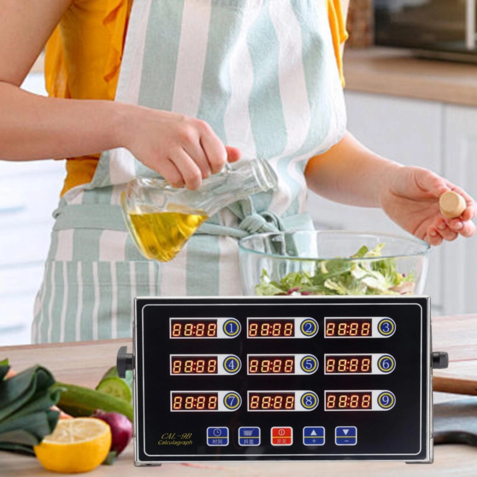 Digital Kitchen Timer Cooking Timer Professional with Loud Alarm 9 Channel