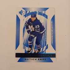 2023-24 SP Hockey #121 Matthew Knies Rookie Authentics Blue Parallel Card