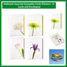 Thoughtful Sympathy Cards Boxed Set - 12 Floral Designs with Envelopes Included