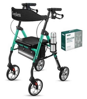 Cosydora Rollator Walker For Seniors w/ Seat Ultra Lightweight Heavy Duty 350lbs