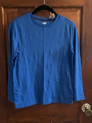 Old Navy Boys Long Sleeve Tee Shirt Royal Blue Size L (10/12) New W Tag
