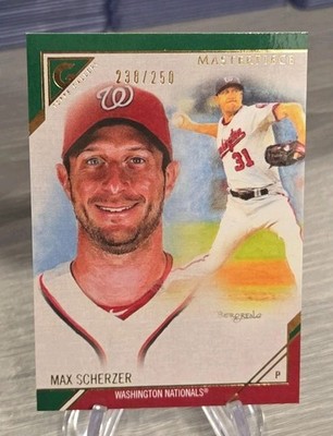 Max Scherzer 2017 Topps Gallery Masterpiece Green /250 #MP-5 Nationals