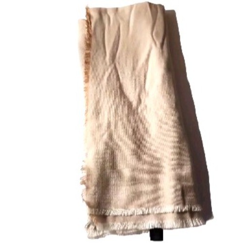 Fringed Scarf Wrap Ann Taylor Womens Beige Cotton blend winter neutral
