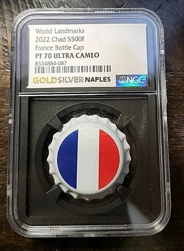 Chad. 2022, 500 Francs, Silver - NGC PF70 Ultra Cameo - Bottle Cap, France 