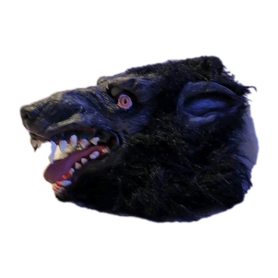 Halloween Mask Wolf with Fur Adult Size - Image 3 of 4