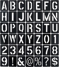 2 Inch Letter Stencils and Numbers, 42 Pcs Reusable Plastic Alphabet Spray Paint