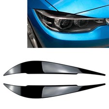 2x Front Headlight Eyebrow Trim For Bmw 4 Series F32 F33 F36 12-20 Gloss Black