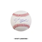 Wyatt Langford Signed Autographed OML Manfred Baseball MLB & Fanatics Authentic