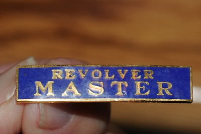 #ad Revolver Master Citation Bar Award Blue Gold Pin Historical Memorabilia Police** $7.99