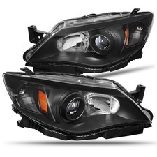 Black Housing Amber Side Factory Style Projector Headlights Compatible with 2...