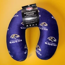 NFL Baltimore Ravens Travel Head & Neck Memory Foam Pillow Brand New - HTF