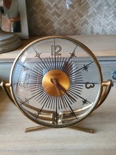 horloge de table Jaeger Decoultre à mouvement 8 jours. Soleil, lune et Etoiles