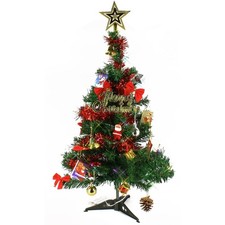 2 FT Artificial Mini Tabletop Christmas Tree Green with Multi Color LED Light