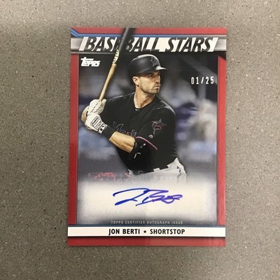 2020 Topps Baseball Stars, Jon Berti Auto Red /25￼￼