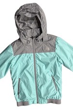 The North Face Windy Crest Hoody Jacket Teal  Gray Girls  Large size 14/16 