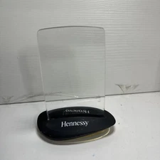 Hennessy Cognac Tabletop Sign/Menu Holder Acrylic Black/Gold 7”