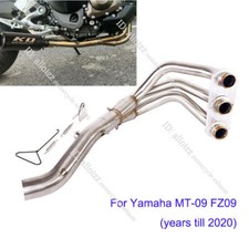 MT-09 FZ09 Exhaust Front Mid Link Pipe Header Connector For Yamaha Slip-on 51mm