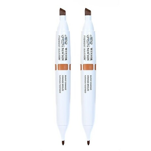 4 PIGMENT MARKER Winsor Newton Burnt Orange Twin Tips Halloween NEW Sealed LOT 4 - Picture 12 of 12