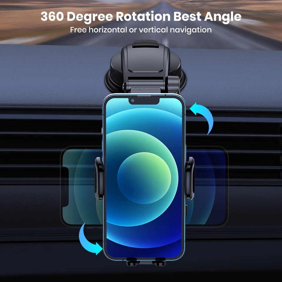 TOPK Phone Holder for Car Dashboard 2024 Upgraded Adjustable Cell Phone Mount - Image 4 of 4