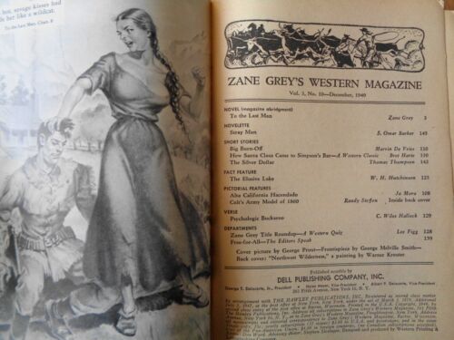 ZANE GREY'S WESTERN MAGAZIN BAND 3 NR 10 DEZEMBER 1949 To The Last Man - Bild 4 von 4