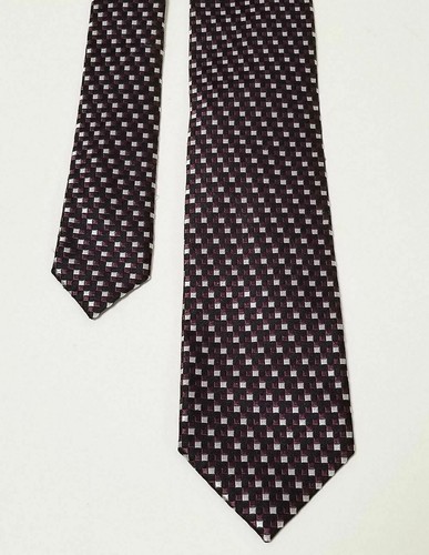 ERMENEGILDO ZEGNA TIE WOVEN SILK GEOMETRIC PRINT NEW AUTH - Imagen 5 de 10