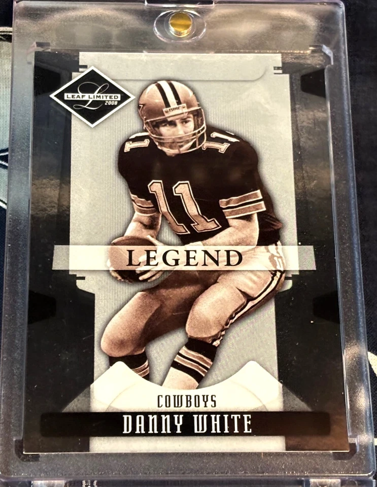 2008 Leaf Limited LEGENDS Silver Foil Dallas Cowboys DANNY WHITE Insert #D /499 - Image 2 of 4