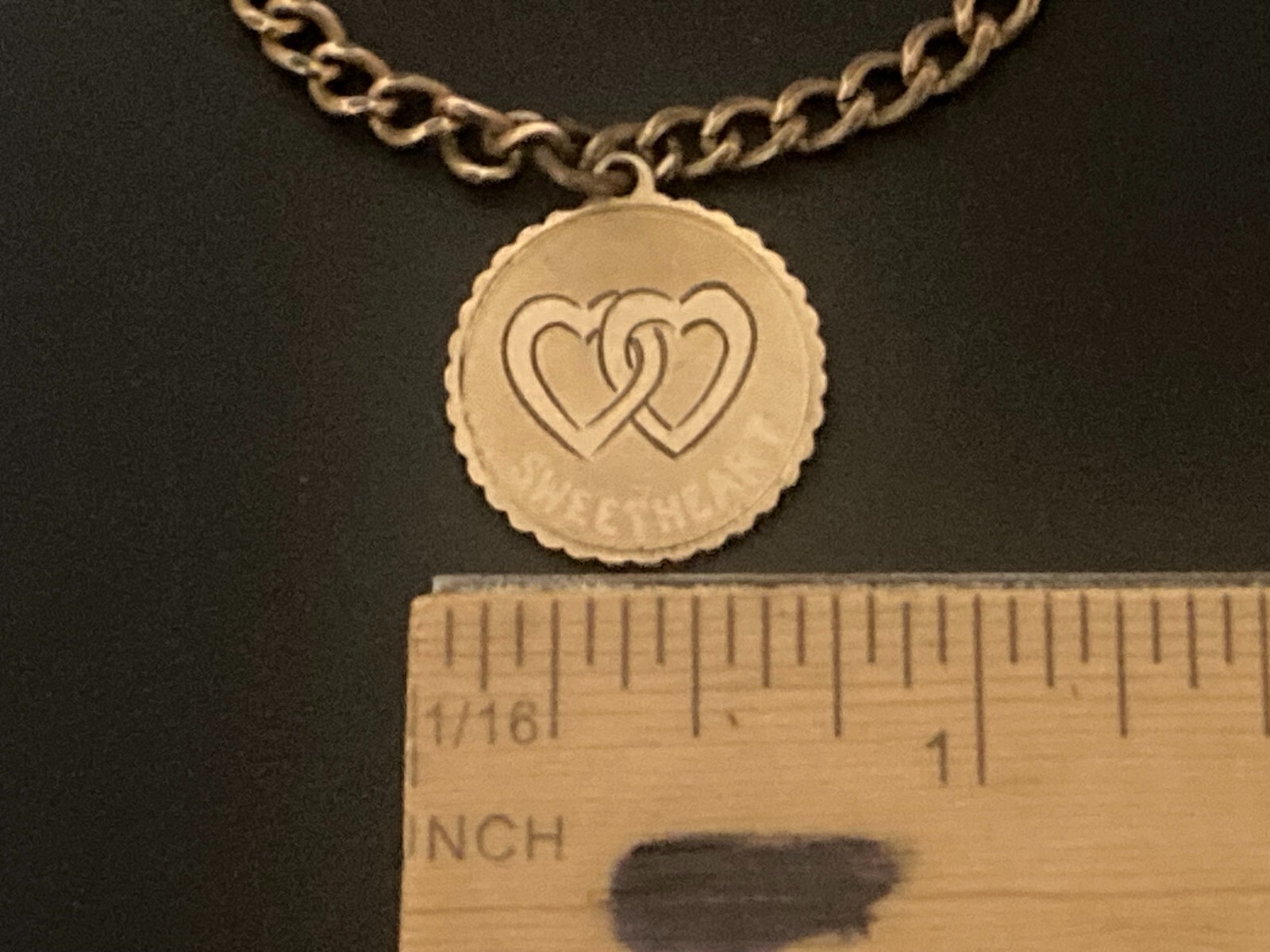 Signed KEN Gold Tone Double Interlocking Heart Sw… - image 6