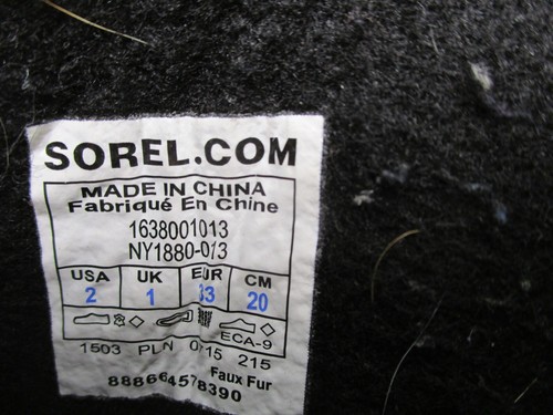 Sorel Waterproof Yoot Pac Boots~ Black Leather Rubber Youth Size 2 NY1880-013 - Picture 9 of 9