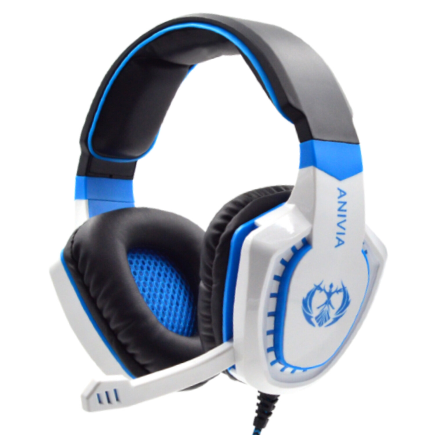 White Adjustable Gaming Headset with Microphone for PC