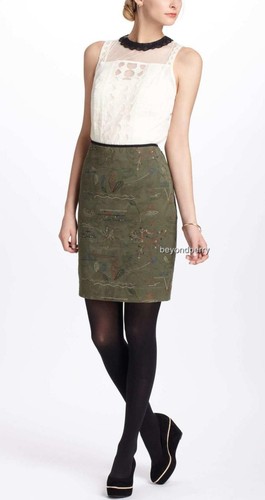 NUEVA Falda Lápiz con Hilos Acolchados Anthropologie de Meadow Rue Talla 0-4-6-8-10 - Imagen 7 de 8