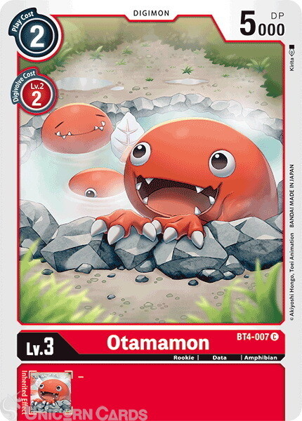 BT4-007 Otamamon Common Mint Digimon Card