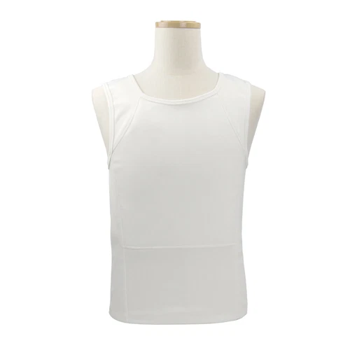 White Bulletproof T-shirt Vest Ultra Thin made with Kevlar Body Armor NIJ IIIA - Picture 2 of 15
