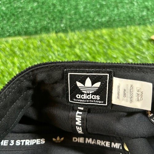 Adidas Corduroy Hat Cap Adjustable Strapback Baseball Trefoil Logo Casual Y2K - Picture 7 of 11