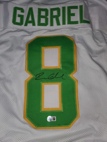 Dillon Gabriel signed gamecut custom Oregon Ducks white XL jersey Beckett COA - Picture 2 of 6